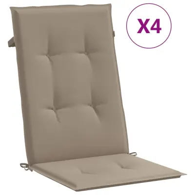vidaXL Blazine za vrtne stole 4 kosi taupe 120x50x3 cm blago