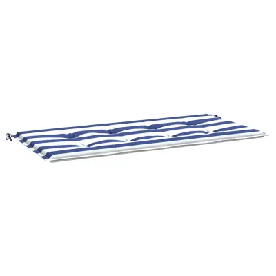 vidaXL Blazina za vrtno klop modro bele črte 100x50x4 cm oxford