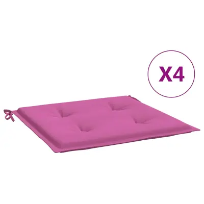 vidaXL Blazine za vrtne stole 4 kosi roza 50x50x4 cm tkanina