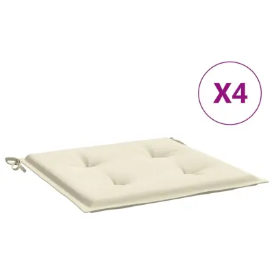 vidaXL Blazine za vrtne stole 4 kosi krem 50x50x3 cm oxford tkanina