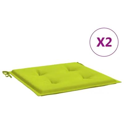 vidaXL Blazine za vrtne stole 2 kosa svetlo zelene 40x40x3 cm oxford