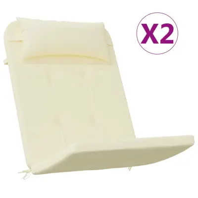 vidaXL Blazine za stole Adirondack 2 kosa krem oxford tkanina