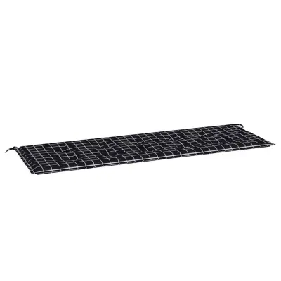 vidaXL Blazina za vrtno klop črna karo 150x50x4 cm oxford tkanina