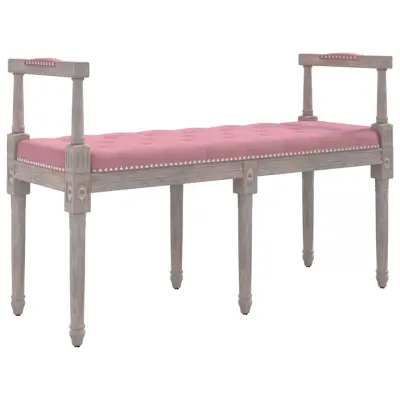 vidaXL Klop roza 110x40x70 cm žamet