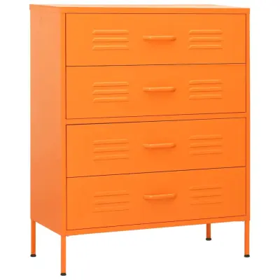vidaXL Predalnik oranžna 80x35x101,5 cm jeklo