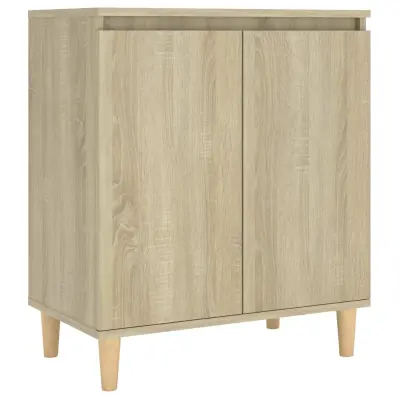 vidaXL Komoda z lesenimi nogami sonoma hrast 60x35x70cm inženirski les