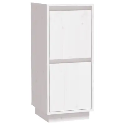 vidaXL Komoda bela 31,5x34x75 cm trdna borovina