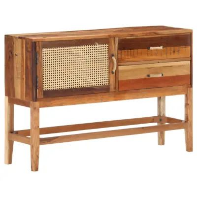 vidaXL Komoda 118x30x76 cm trdna predelana borovina