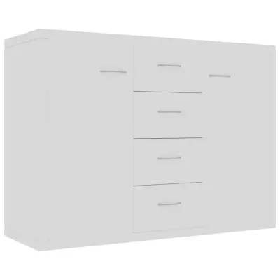 vidaXL Komoda bela 88x30x65 cm iverna plošča