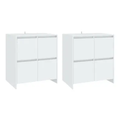 vidaXL Komoda 2 kosa bela 70x41x75 cm iverna plošča