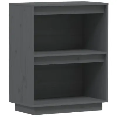 vidaXL Konzolna omarica siva 60x34x75 cm trdna borovina