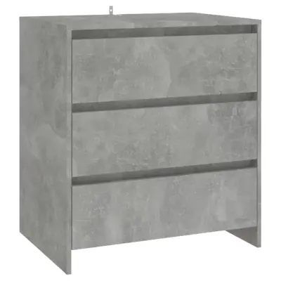 vidaXL Komoda betonsko siva 70x41x75 cm iverna plošča