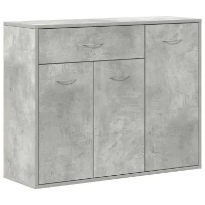 vidaXL Komoda betonsko siva 88x30x70 cm iverna plošča