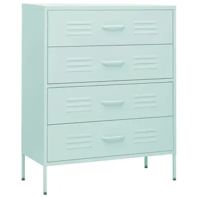 vidaXL Predalnik mint zelena 80x35x101,5 cm jeklo