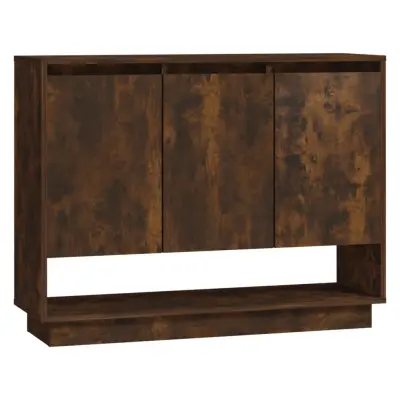 vidaXL Komoda dimljeni hrast 97x31x75 cm iverna plošča
