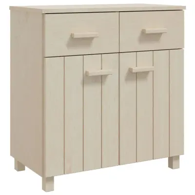 vidaXL Nočna omarica HAMAR medeno rjava 79x40x80 cm trdna borovina