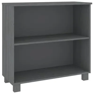 vidaXL Komoda HAMAR temno siva 85x35x80 cm trdna borovina