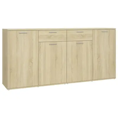 vidaXL Komoda sonoma hrast 160x36x75 cm iverna plošča