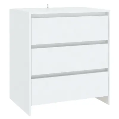 vidaXL Komoda bela 70x41x75 cm iverna plošča