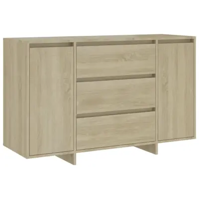 vidaXL Komoda s 3 predali sonoma hrast 120x41x75 cm iverna plošča