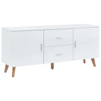 vidaXL Komoda MDF 160x40x70 cm bela