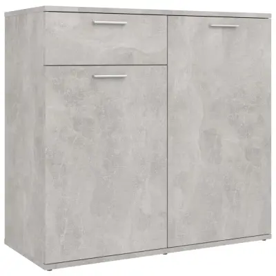 vidaXL Komoda betonsko siva 80x36x75 cm iverna plošča