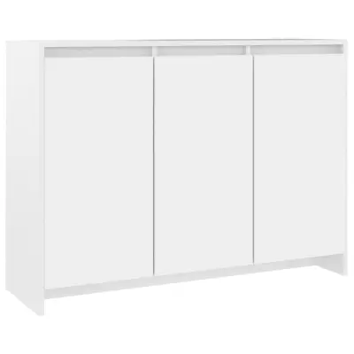 vidaXL Komoda bela 102x33x75 cm iverna plošča