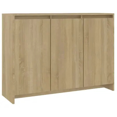 vidaXL Komoda sonoma hrast 102x33x75 cm iverna plošča