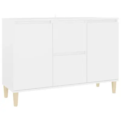 vidaXL Komoda bela 101x35x70 cm inženirski les