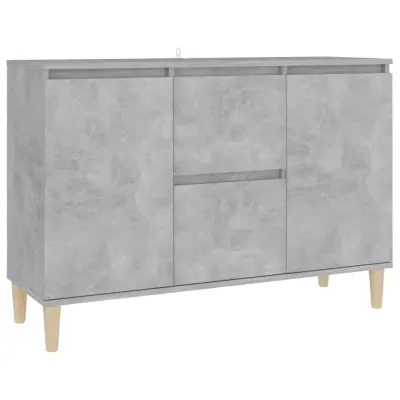 vidaXL Komoda betonsko siva 101x35x70 cm inženirski les