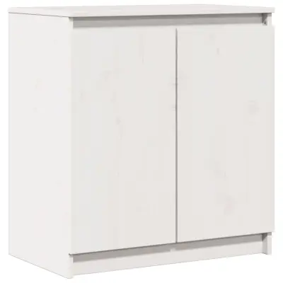 vidaXL TV omarica bela 60x36x65 cm trdna borovina