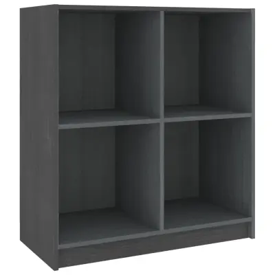vidaXL Komoda siva 70x33x76 cm trdna borovina