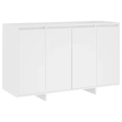 vidaXL Komoda bela 120x41x75 cm iverna plošča