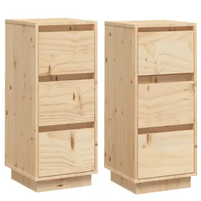vidaXL Komoda 2 kosa 32x34x75 cm trdna borovina