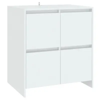vidaXL Komoda bela 70x41x75 cm iverna plošča