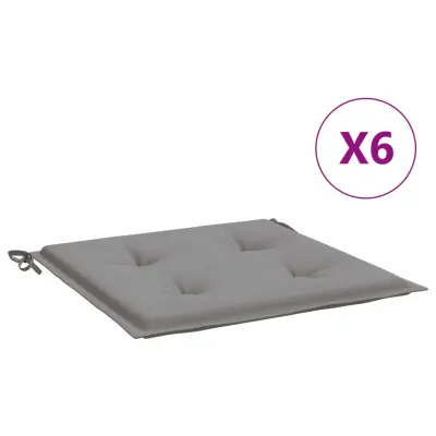 vidaXL Blazine za vrtne stole 6 kosov sive 50x50x3 cm oxford tkanina