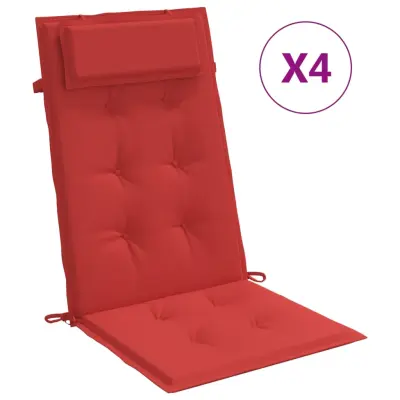 vidaXL Blazine za stole 4 kosi rdeča oxford tkanina