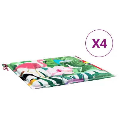 vidaXL Blazine za vrtne stole 4 kosi večbarvne 50x50x4 cm tkanina