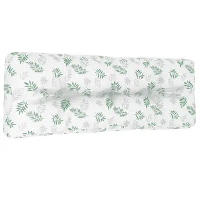 vidaXL Blazina za palete vzorec listja 120x40x12 cm