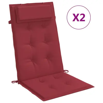 vidaXL Blazine za stole 2 kosa vinsko rdeča oxford tkanina
