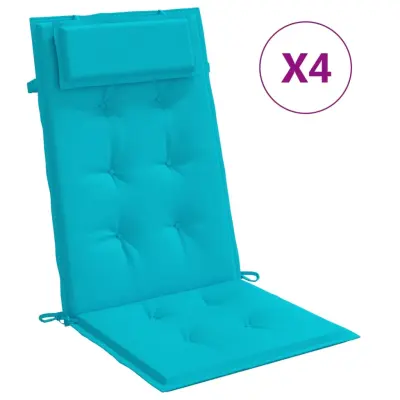 vidaXL Blazine za stole 4 kosi turkizna oxford tkanina