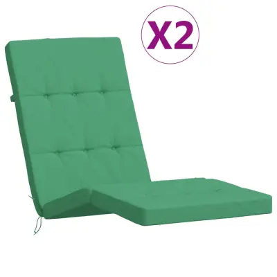 vidaXL Blazine za ležalnike 2 kosa zelena oxford tkanina