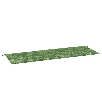 vidaXL Blazina za vrtno klop vzorec listov 150x50x4 cm oxford tkanina