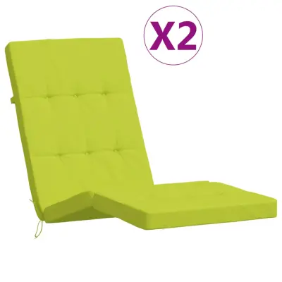 vidaXL Blazine za ležalnike 2 kosa svetlo zelena oxford tkanina