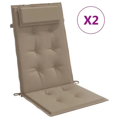 vidaXL Blazine za stole 2 kosa taupe oxford tkanina