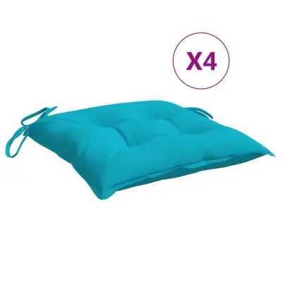 vidaXL Blazine za stole 4 kosi turkizne 50x50x7 cm oxford tkanina