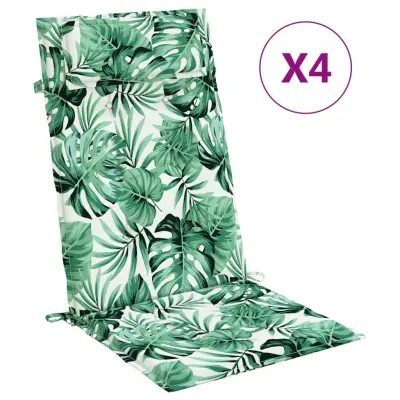 vidaXL Blazine za stole 4 kosi vzorec listov oxford tkanina