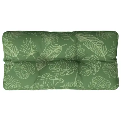 vidaXL Blazina za palete vzorec listja 70x40x12 cm blago