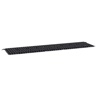 vidaXL Blazina za vrtno klop črn karo vzorec 200x50x4 cm tkanina