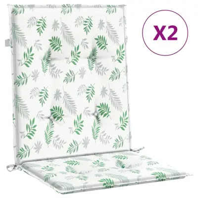 vidaXL Blazine za stole 2 kosa vzorec listja blago